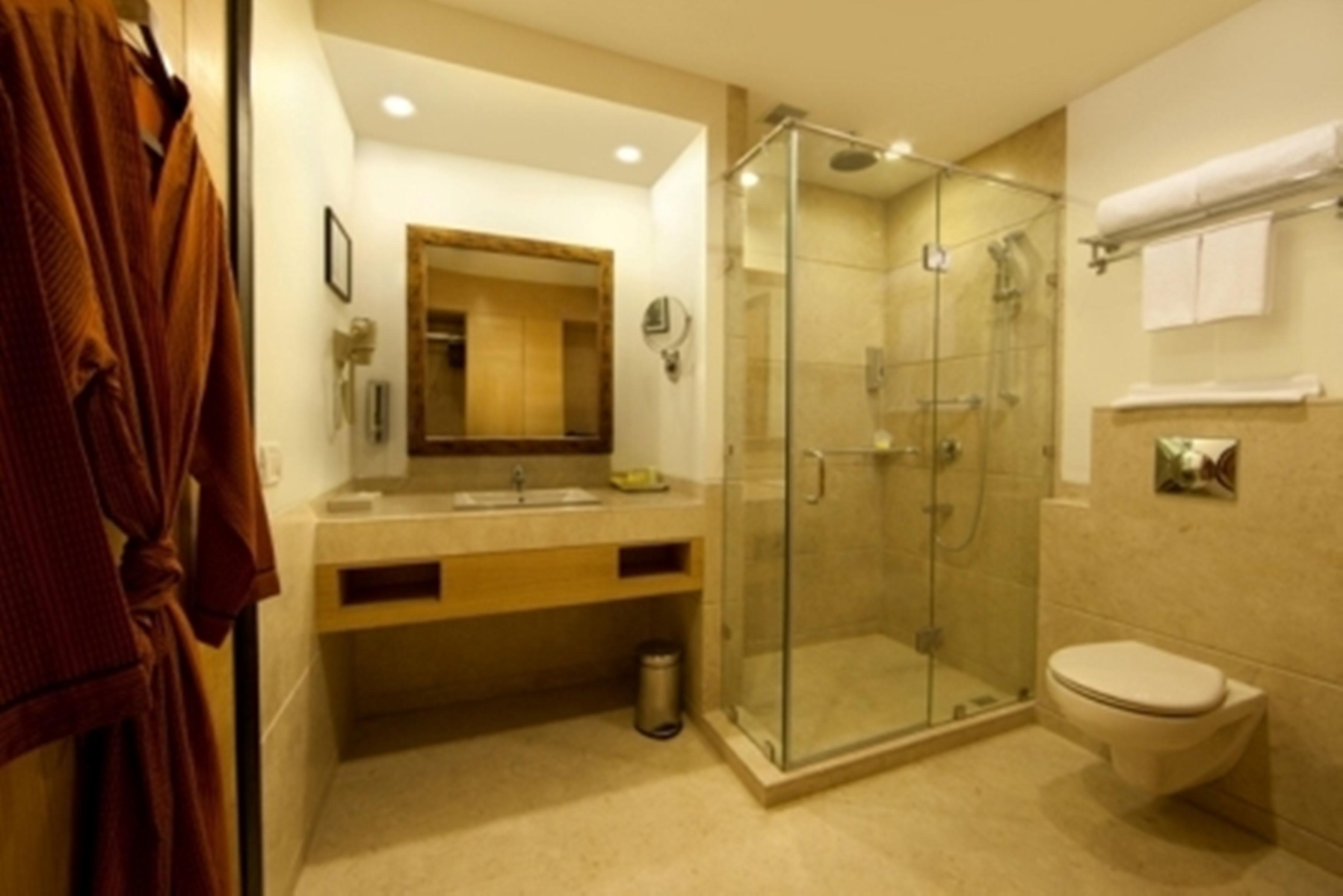 فندق ليمون تري بريمير مطار دلهي نيودلهي المظهر الخارجي الصورة A bathroom in a hotel